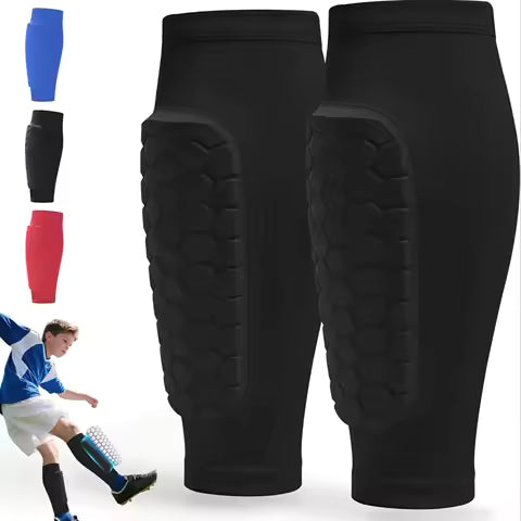 2 PC Honeycomb Soccer Shin Guards Football
